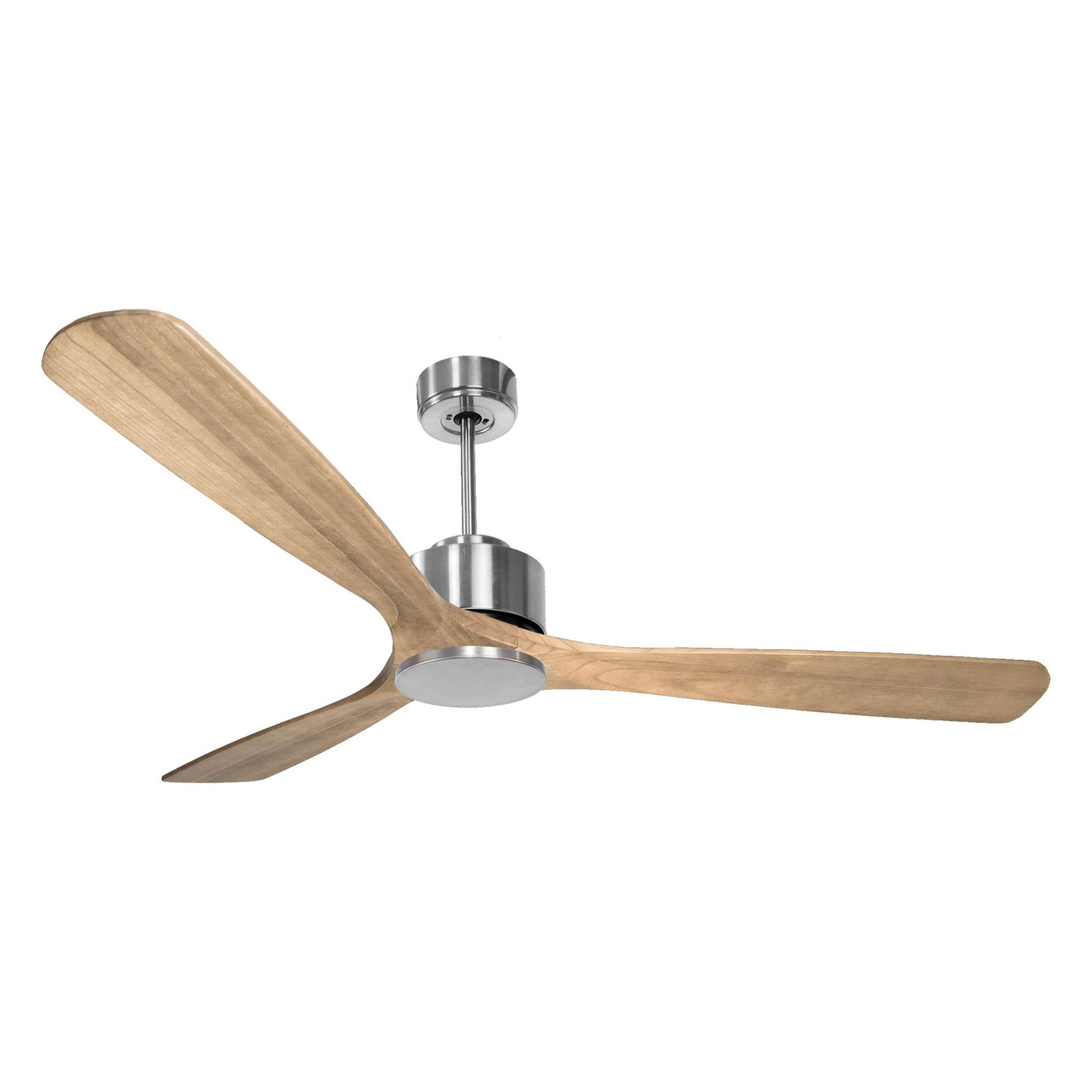 Ventilateur de plafond Réversible  Thermostat Wifi Moteur à courant continu Toits en pente Télécommande Hypersilence Mémoire Shopify Vendible (AUTOMATIQUE) 40   W argent