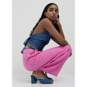 Mules denim tacco medio