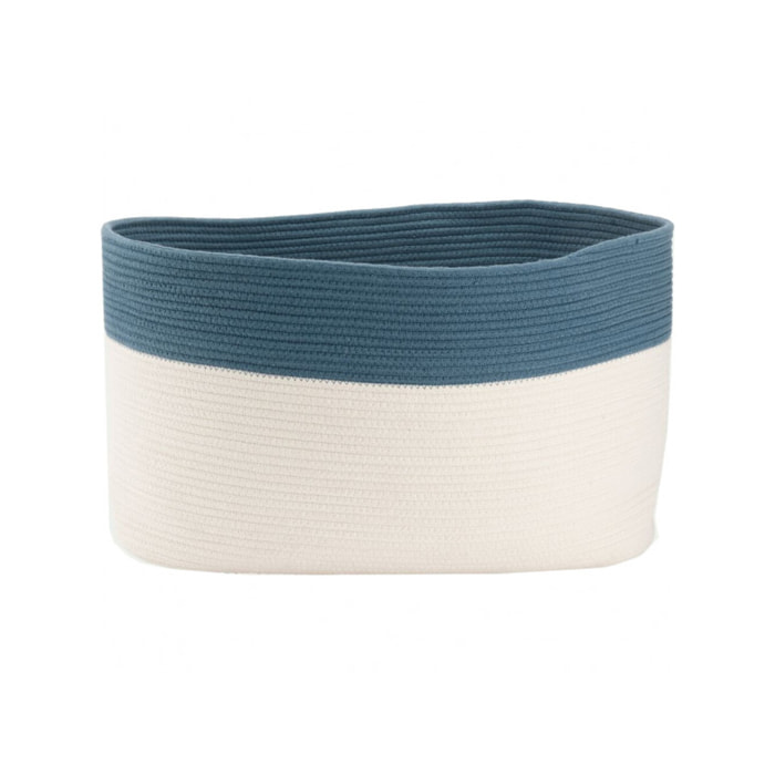 Panier de rangement bicolore oval L55xL30xH35 cm - LOUNI