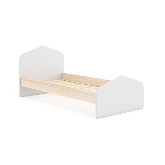 Cama juvenil Misty Cloud Blanco - Oak Soft