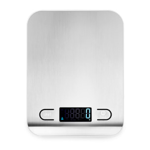 Báscula de cocina foodies de 0-5kg en acero inoxidable masterpro