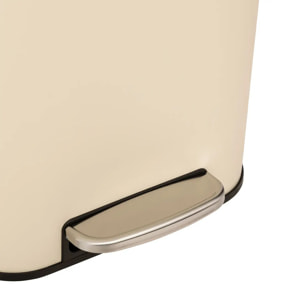 Poubelle "Delta" en métal beige 30L