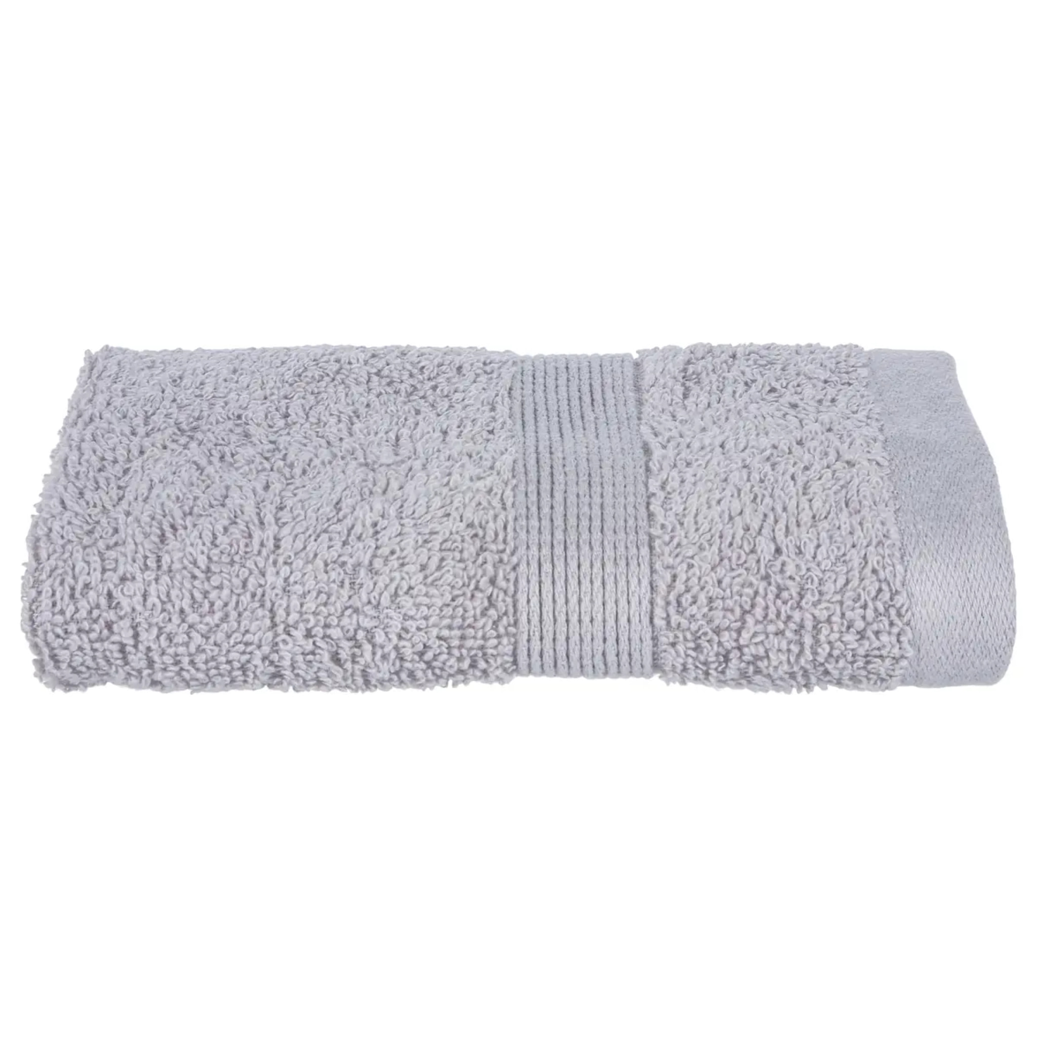 Serviette invité "Essentiel" coton gris taupe 30x50cm