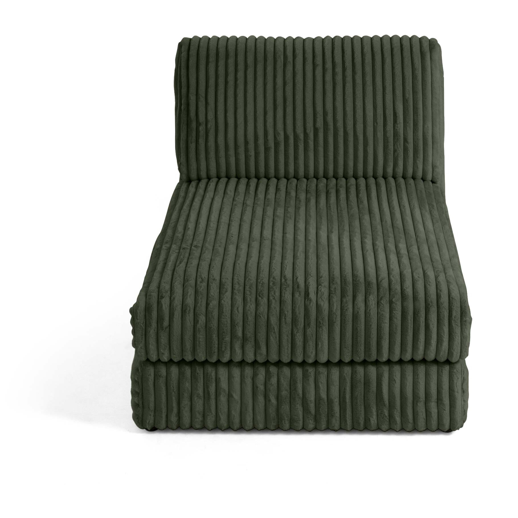 Jasper - module méridienne - en fausse fourrure côtelée - Vert