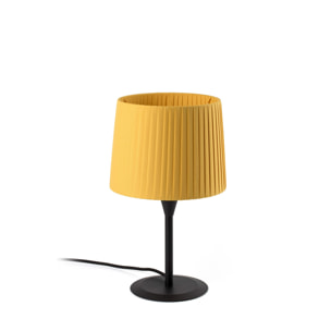 SAMBA S Mini lampe de table noire/enrubanné jaune