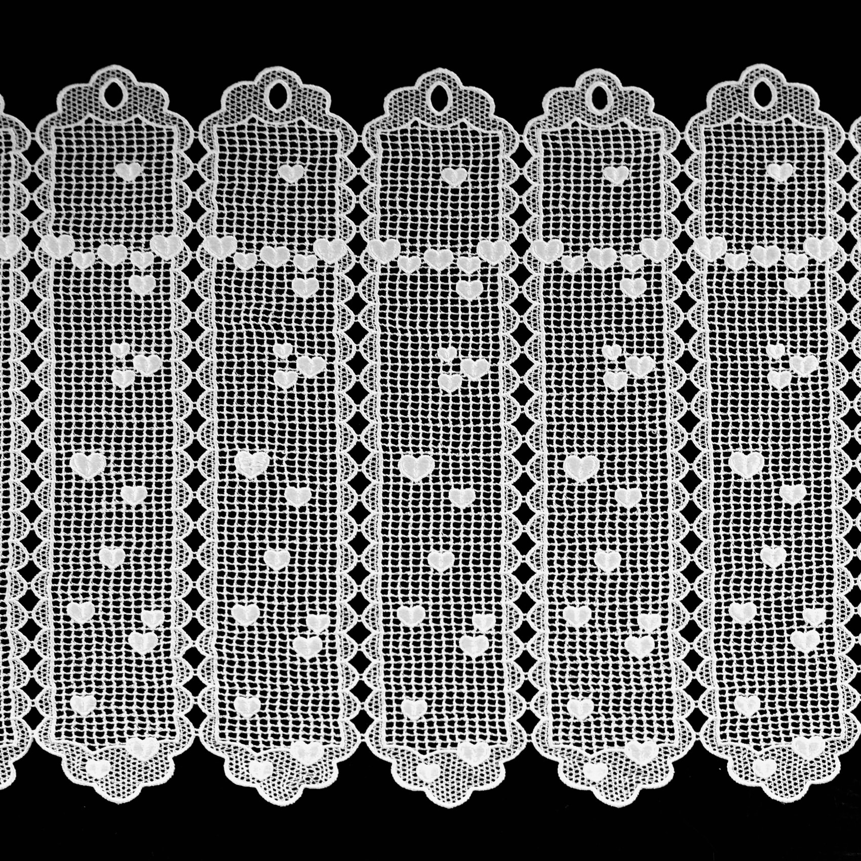 Brise bise en macramé au style romantique - Blanc
