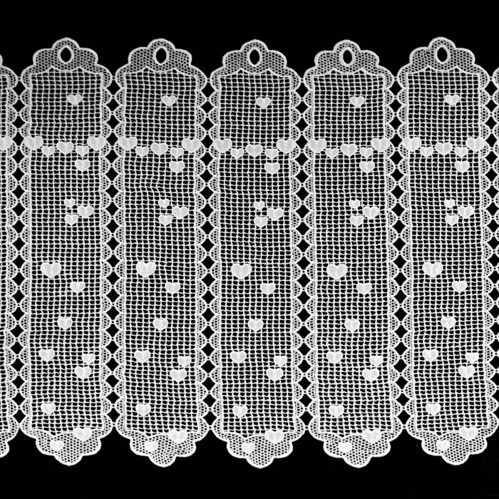 Brise bise en macramé au style romantique - Blanc