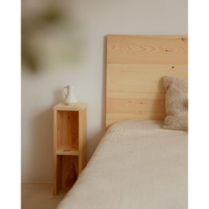 Pack de têtes de lit et de tables de chevet en bois massif ton naturel en différentes tailles