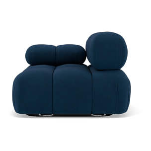Ruby - module d'assise gauche en velours texturé - Bleu