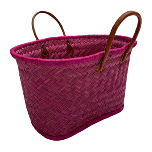 Panier artisanal de Madagascar - Aravola MM Fuchsia
