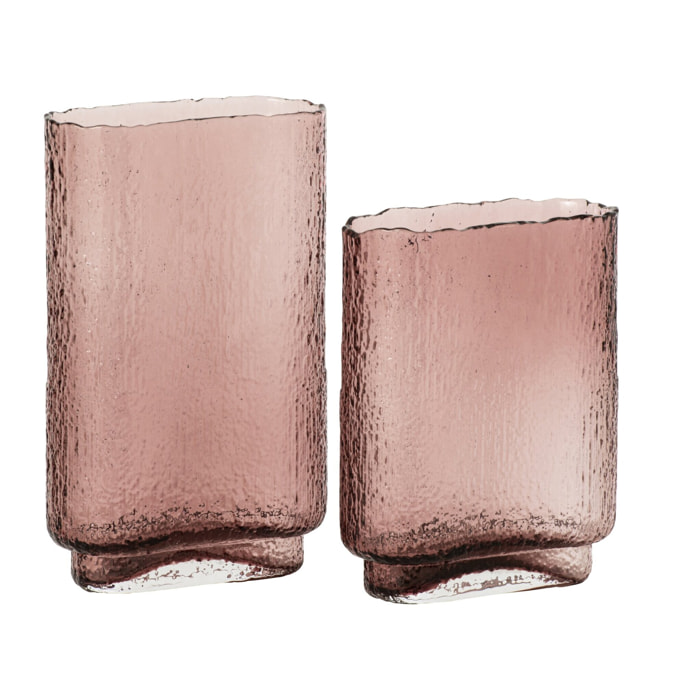 J-Line vase - verre - bordeaux - large