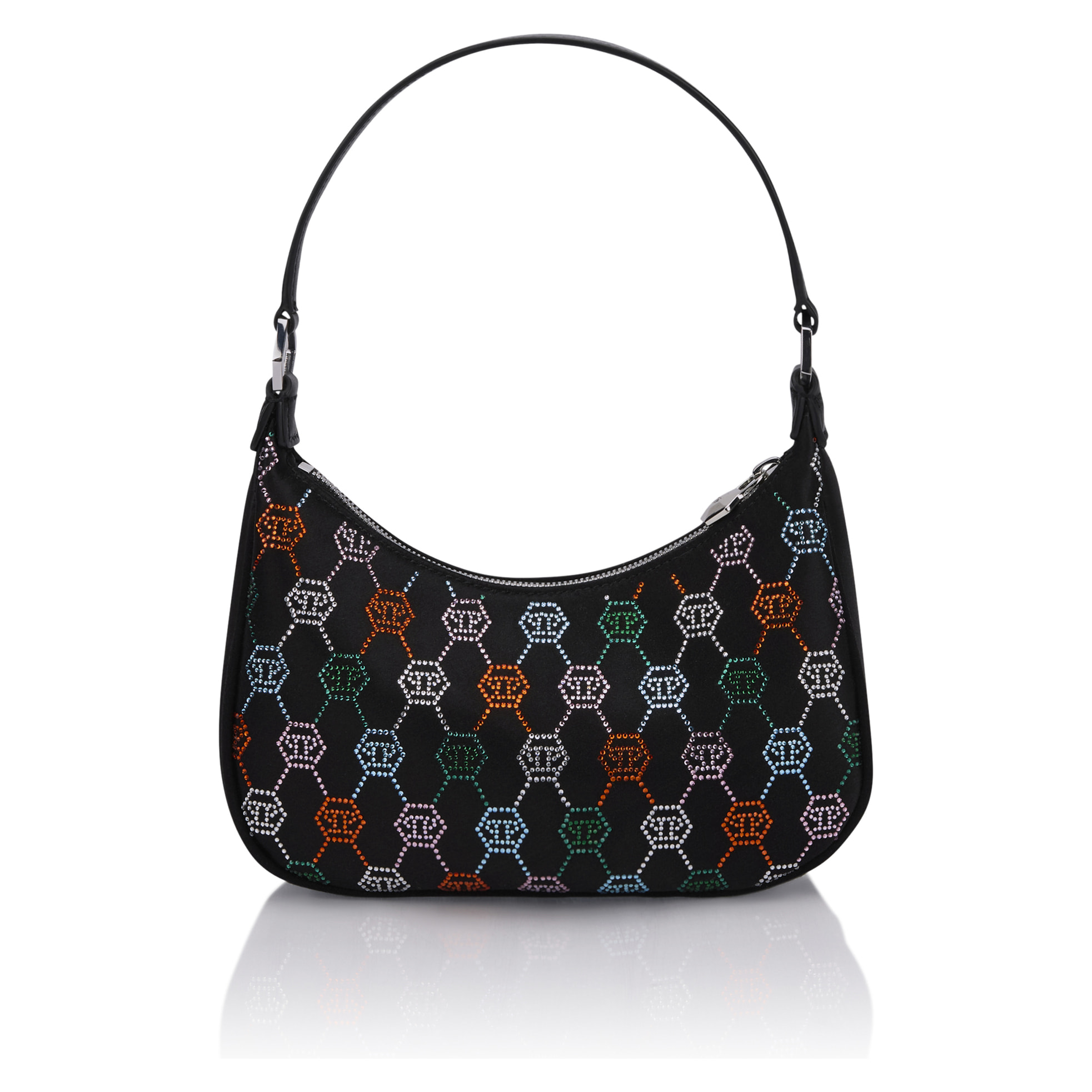 PHILIPP PLEIN Shoulder Bag Multicolor Monogram Strass