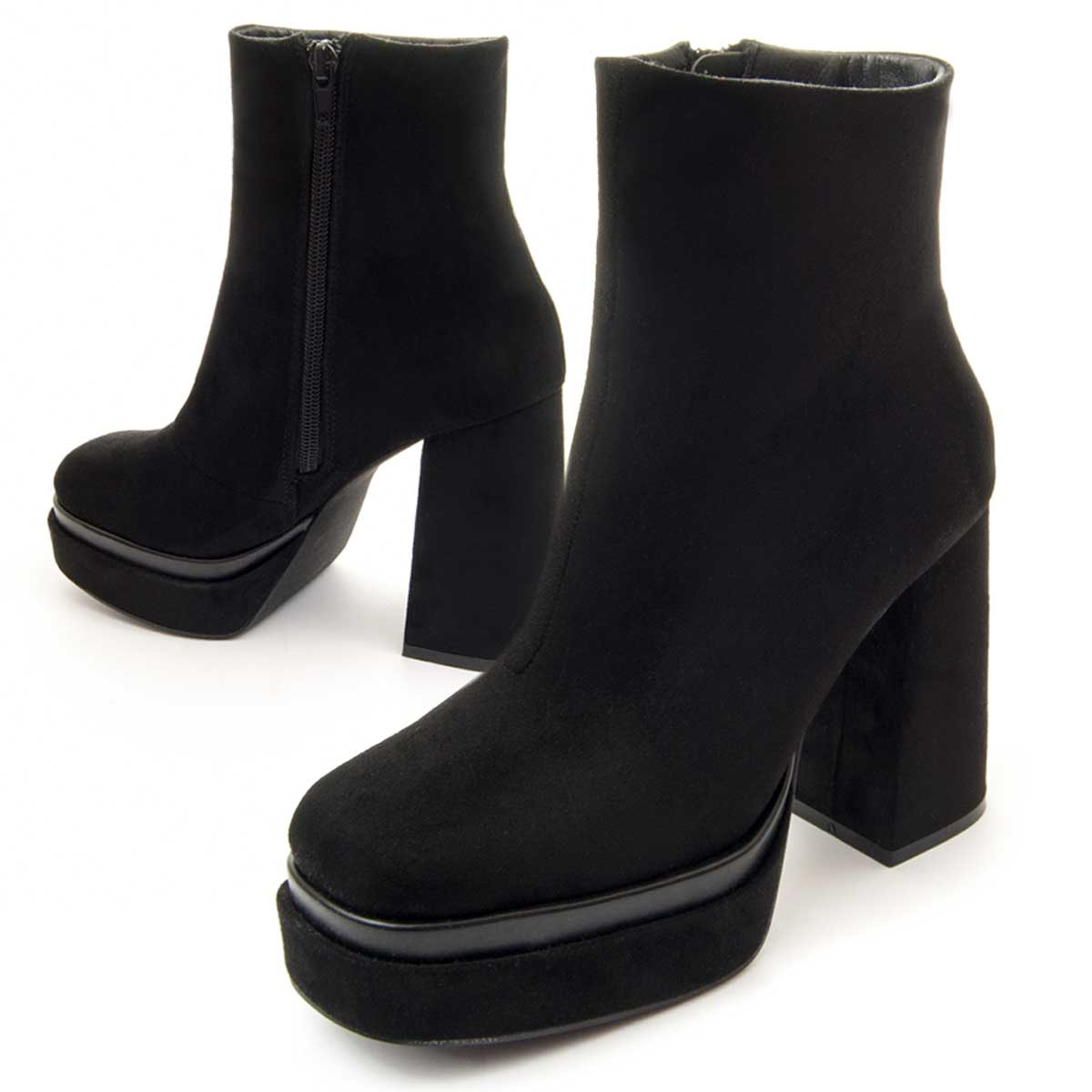 Botines de Tacón - Negro - Altura: 10 cm