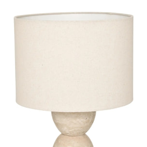 Lampe à poser champignon secteur Erin beige H47,5cm