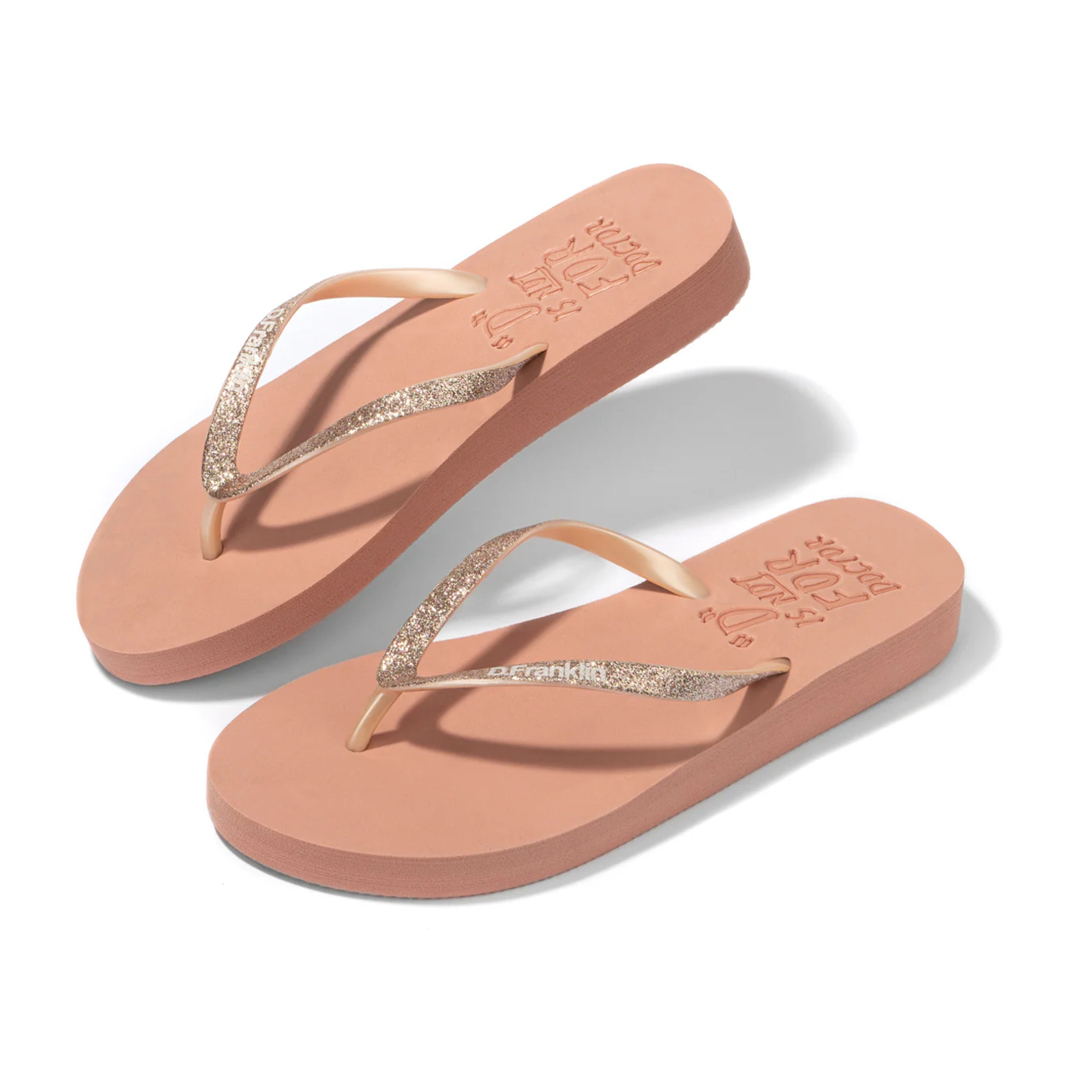 Sandalias Flip Flop Glitter en Rosa D.Franklin