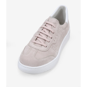 Zapatillas de piel rosa con cordones