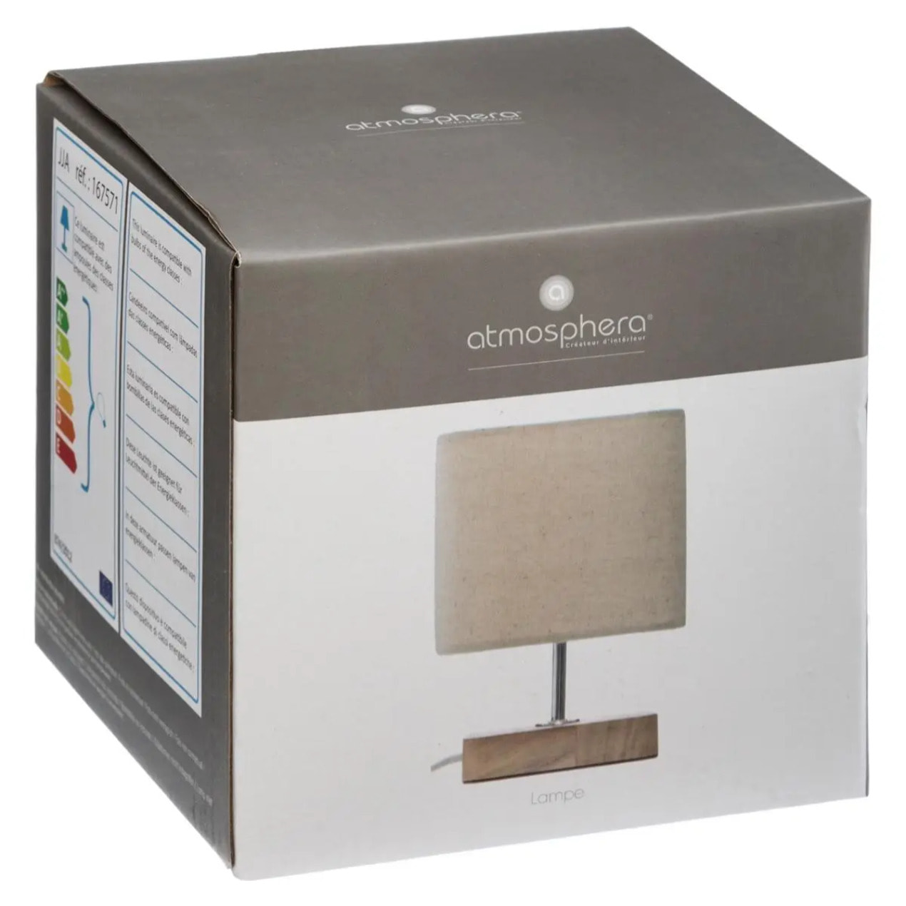 Lampe "Toxey" beige H21cm