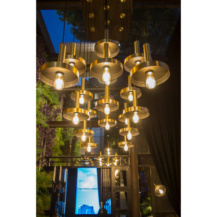 WHIZZ Colgante oro satinado y negro