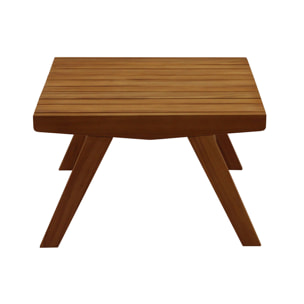 Table basse de jardin en bois massif L65 cm TIDAK