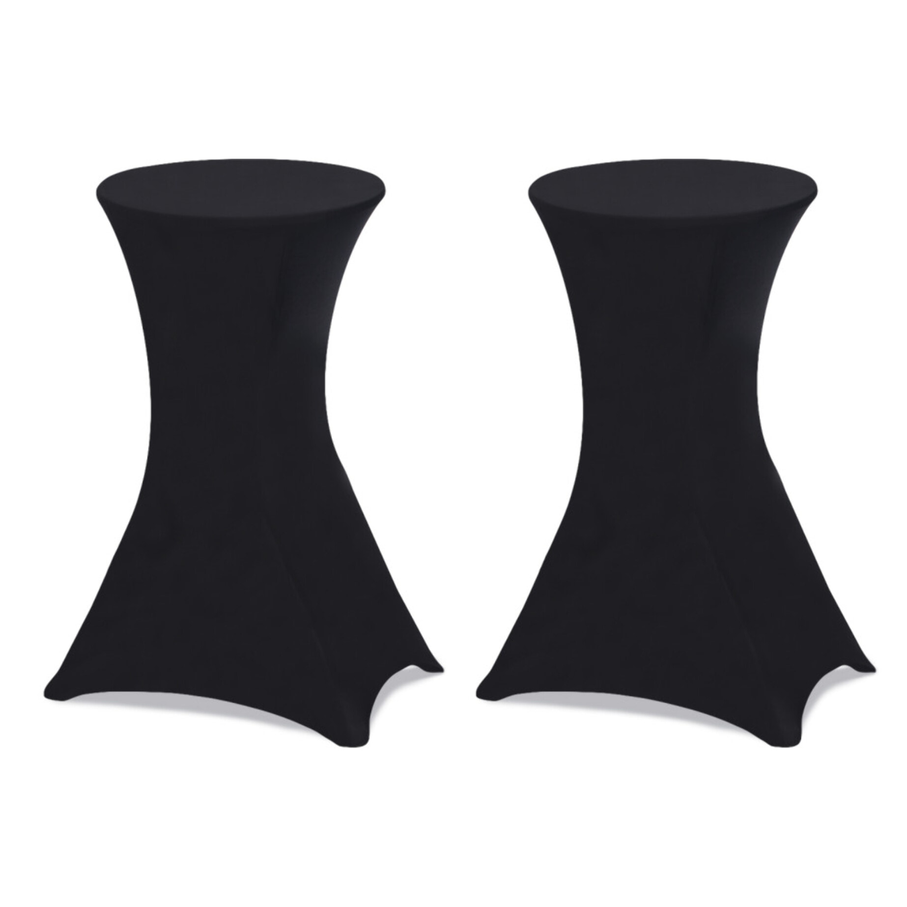 Tables hautes de réception pliantes 105cm + housses noires - lot de 2