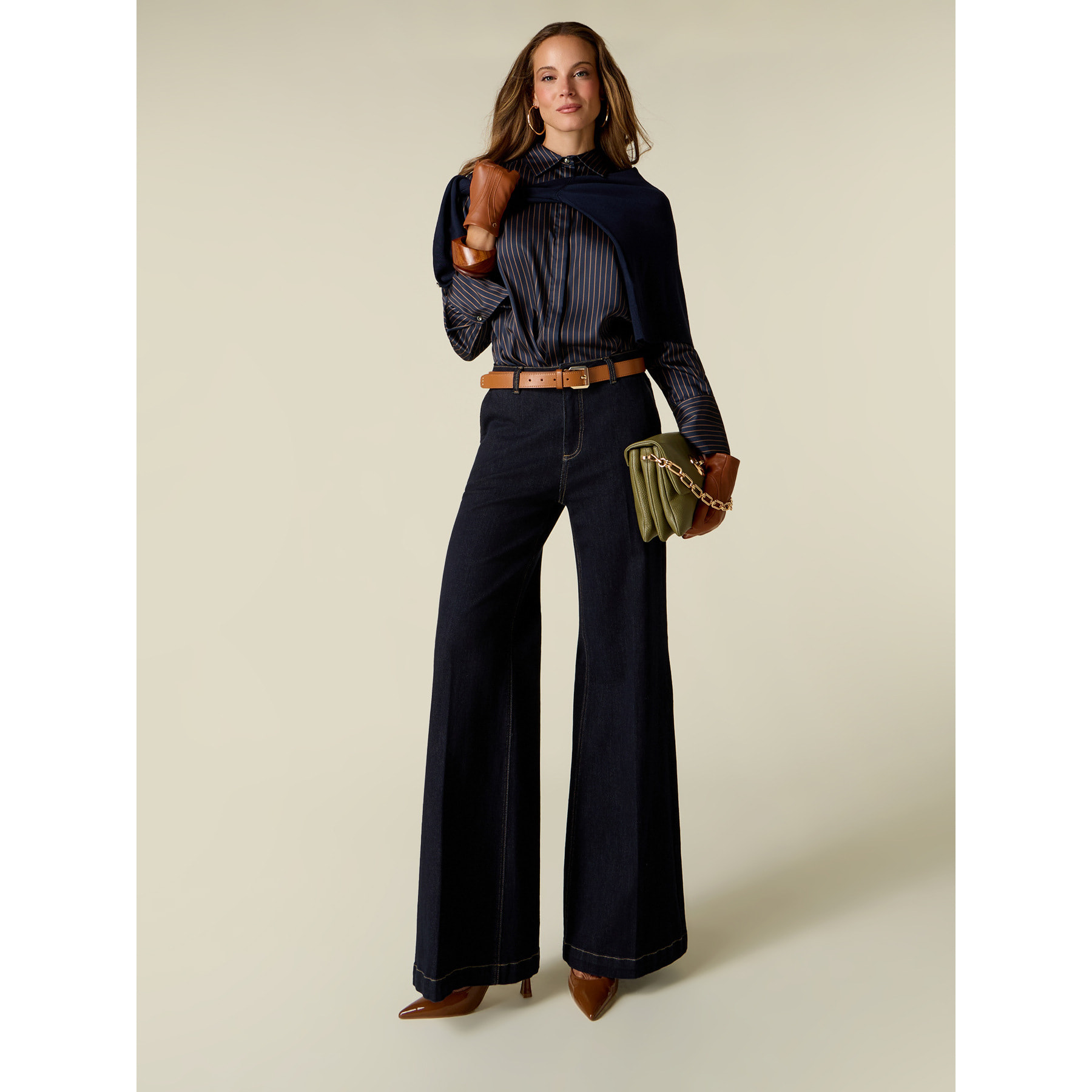 Oltre - Jeans a palazzo - Blu