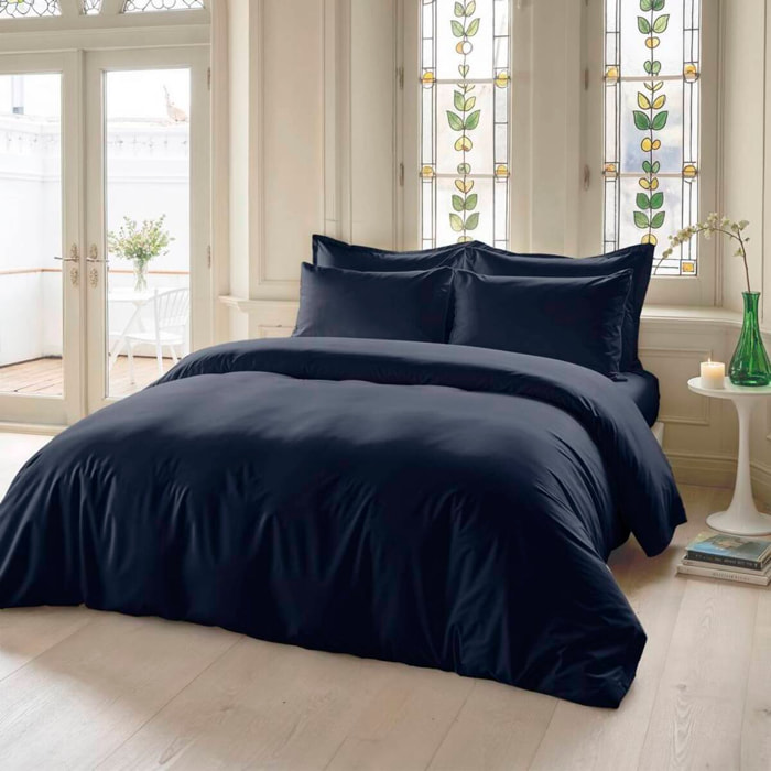 Housse de couette unie marine