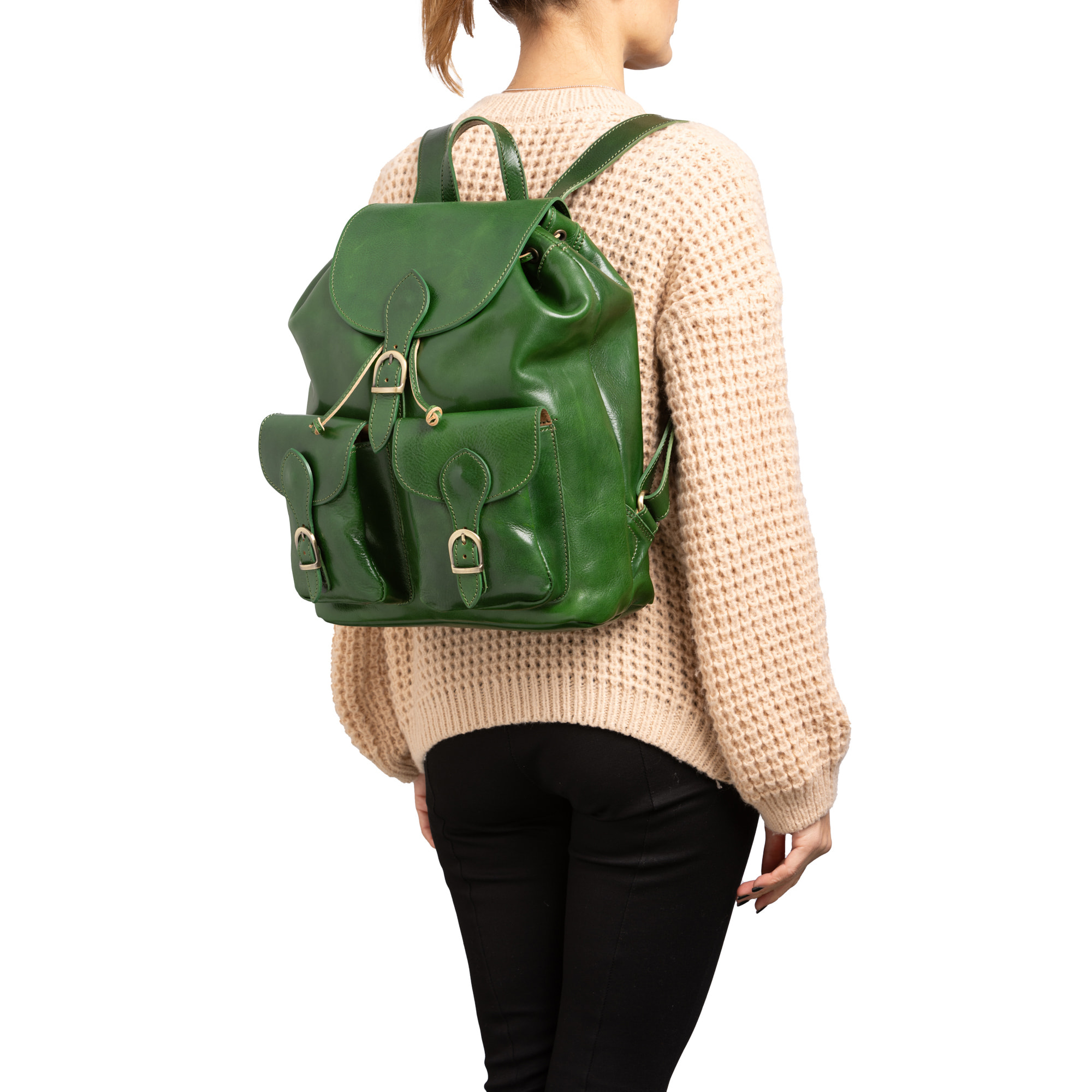 Borsa a spalla  da donna In Vera pelle Made in Italy 37x30x13 cm