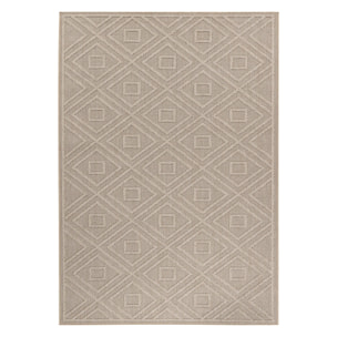 PATARA - Tapis intérieur/extérieur motif graphique beige - PAT4956BEI