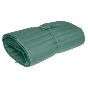 Coussin de transat enroulable "Adiya" vert jade 180x60cm en polyester