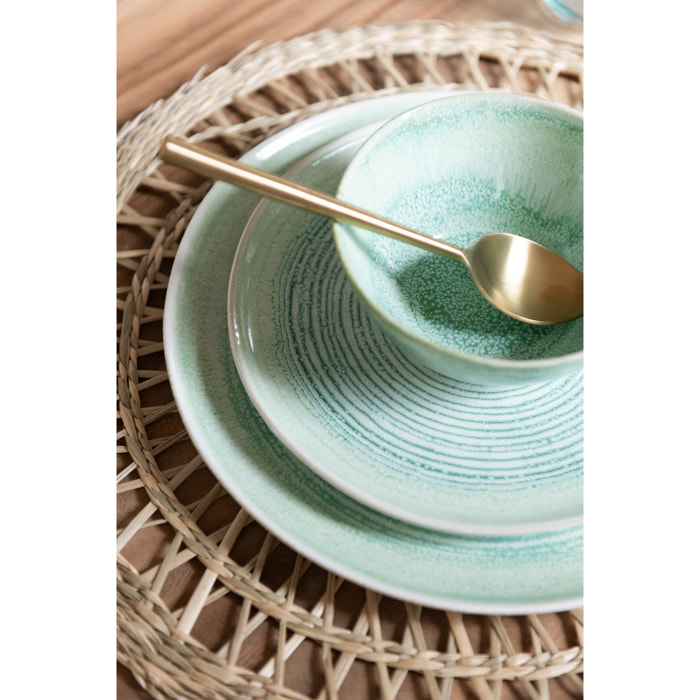 J-Line bol Lara - porcelaine - vert - small - 6 pcs
