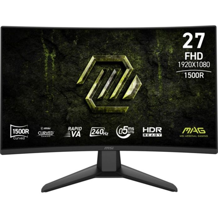 Ecran PC Gamer MSI MAG 274CF X24 27" Incurvé 1500R Full HD 240Hz Rapid VA HDR10