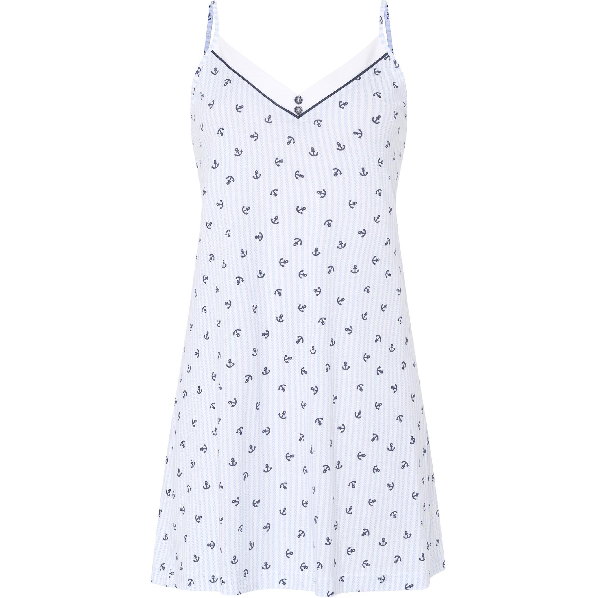 Camisón corto mujer anclas con tirantes ligero