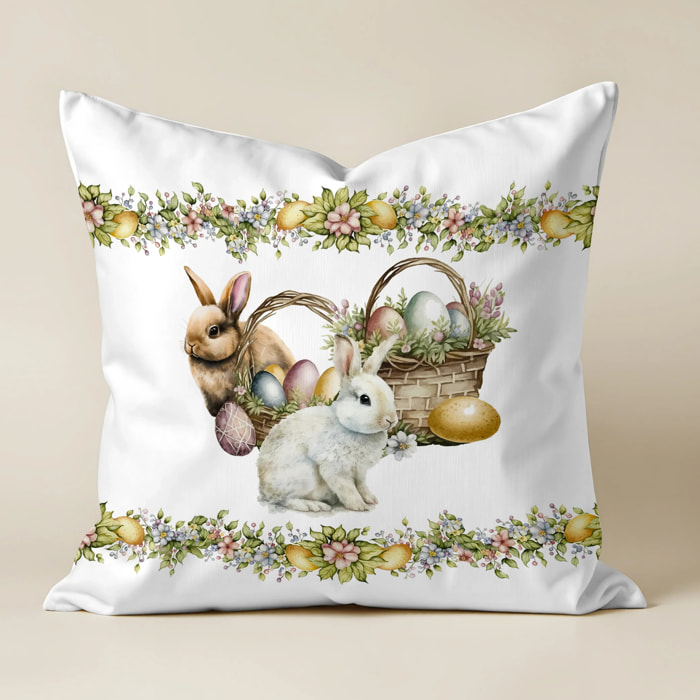 Housse de coussin Easter 3A - 100% coton - Multicolore - 50x50 cm