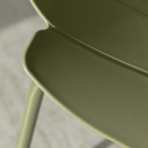 Salon de jardin en polypropylène vert 4 places MONTAUK