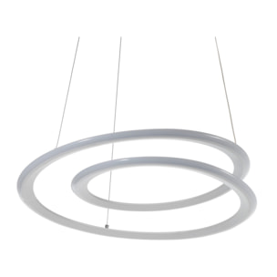 Suspension Tomasucci SPIRAL, en polypropylène et silicone, blanc