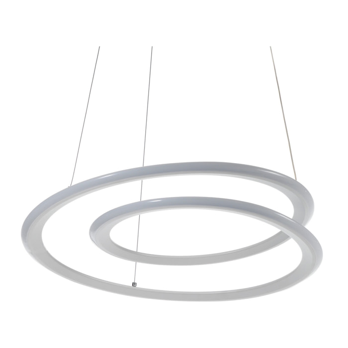 Suspension Tomasucci SPIRAL, en polypropylène et silicone, blanc