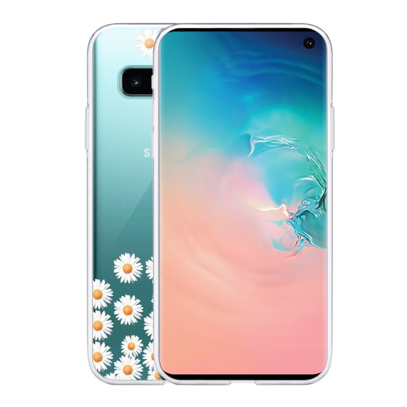 Coque Samsung Galaxy S10 360 intégrale transparente Marguerite Tendance Evetane.