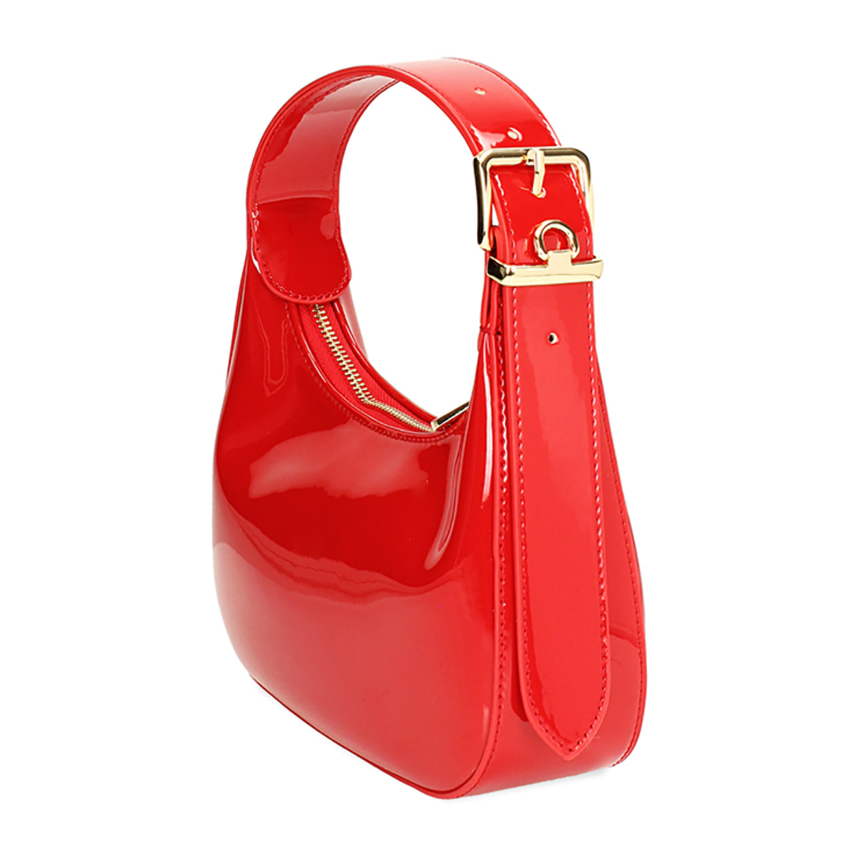 Mini bag donna rossa in vernice