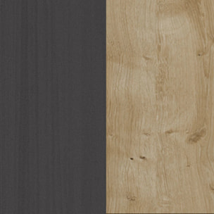 Cómoda Koivu 2 puertas Roble Negro