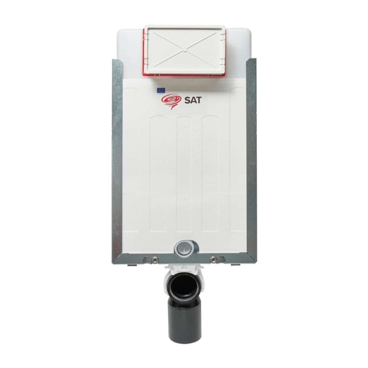 Bâti-support pour WC suspendu, double chasse 3/6 l, blanc (SATAMZ)