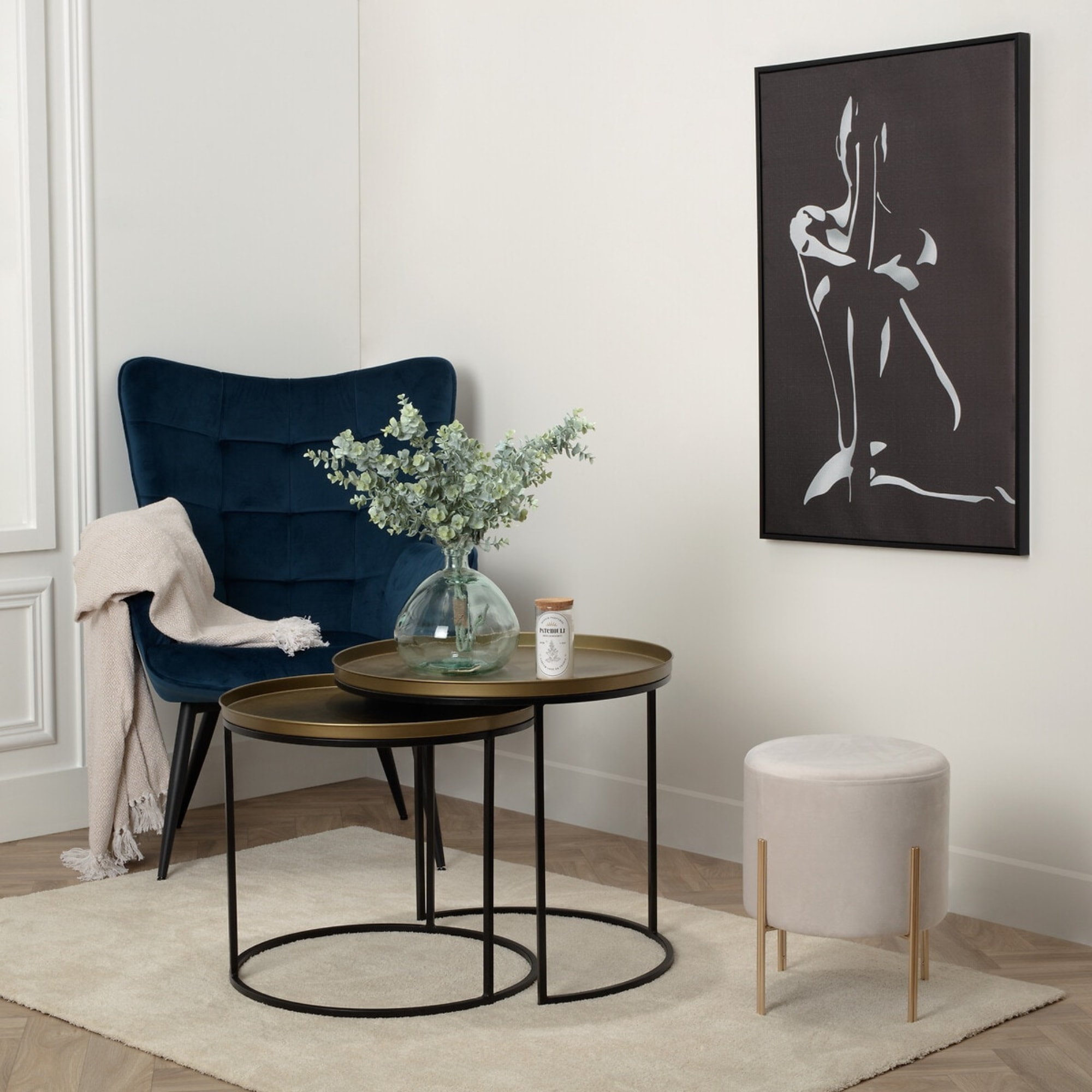 Jarrón redondo Uly diám. 21 cm cristal reciclado transparente