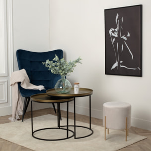 Jarrón redondo Uly diám. 21 cm cristal reciclado transparente