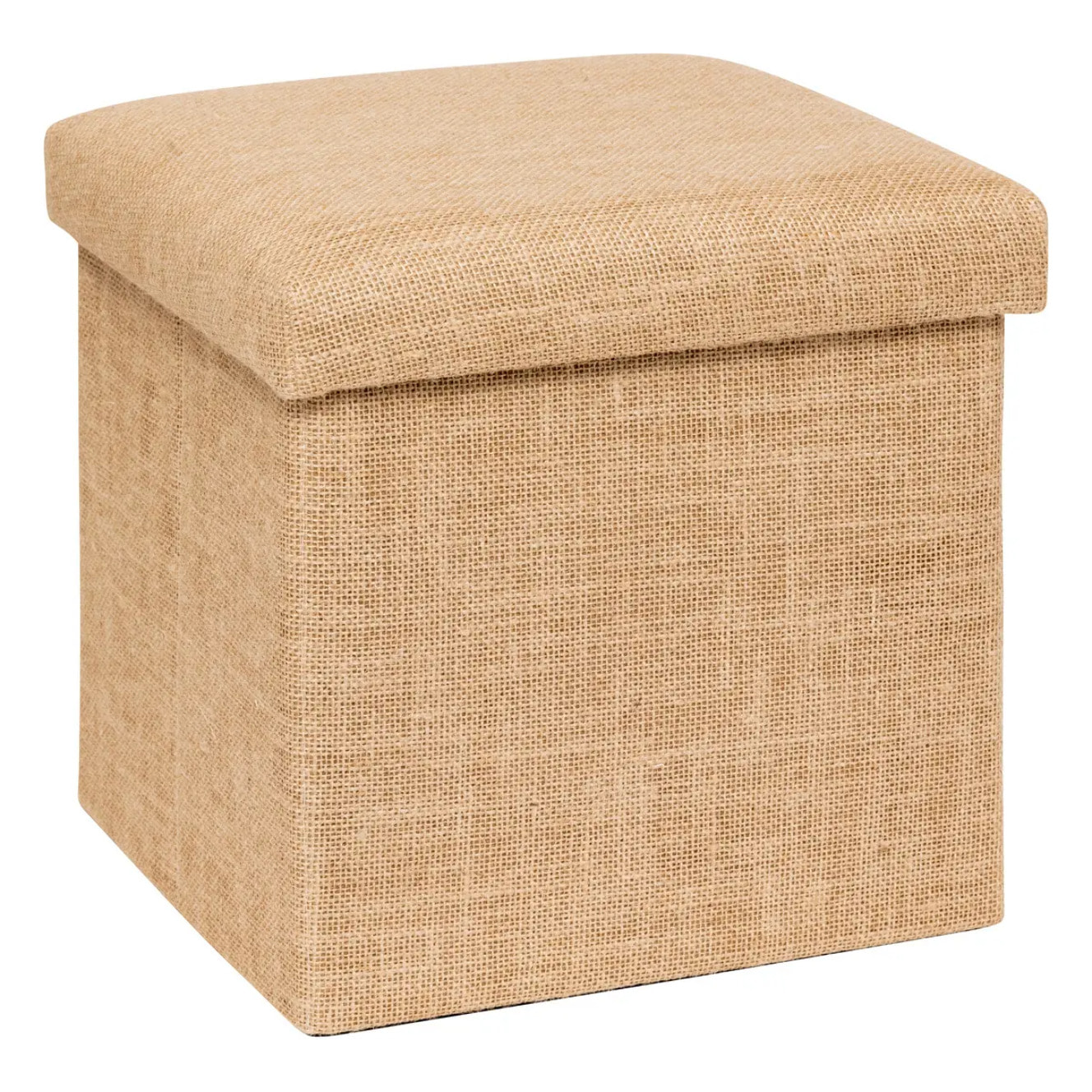 Pouf de rangement "Mix 'n' Modul" en toile de jute 31x31cm