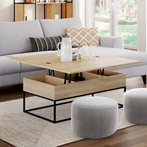 Table basse Memphis relevable et dépliante