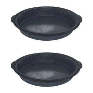 Lot de 2 moules à gâteaux 25/25 cm en silicone fibre de verre Silicone fibre de verre Silicone fibre de verre Zenker  Silicone fibre de verre
