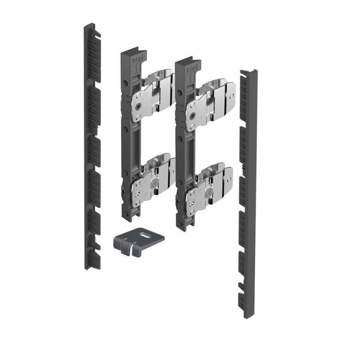 AvanTech YOU Kit de raccords pour la façade intérieure à recouper - Hauteur 187 mm - Anthracite - HETTICH - 9257621