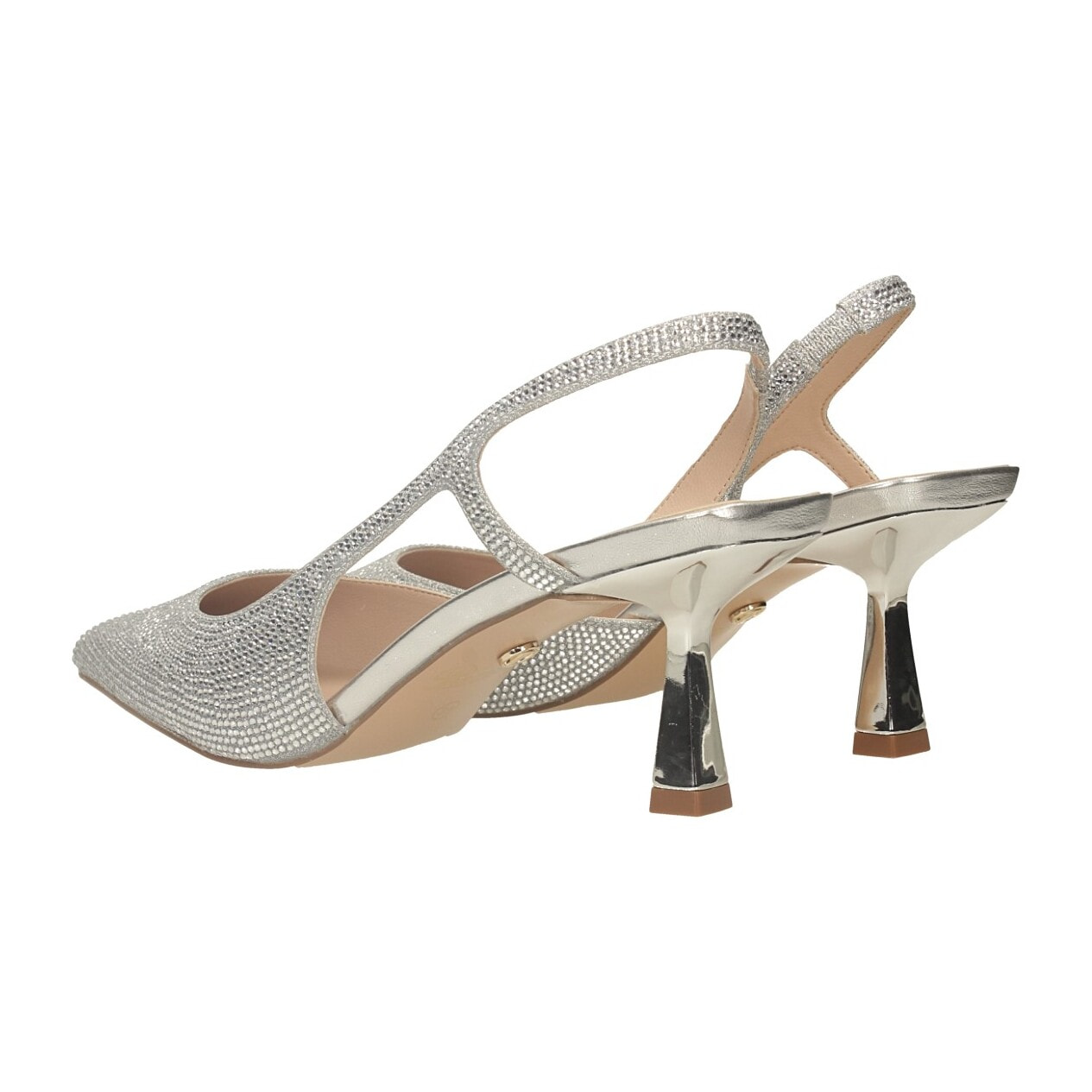 Décolleté sling back Donna Tata Italia Argentato