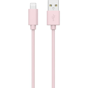Câble de charge ESSENTIELB USB-A 1M vers lightning rose