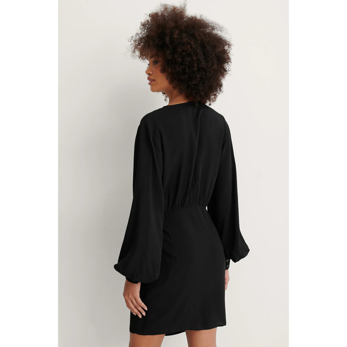 Overlap LS V-Neck Dress Vestiti corti Nakd