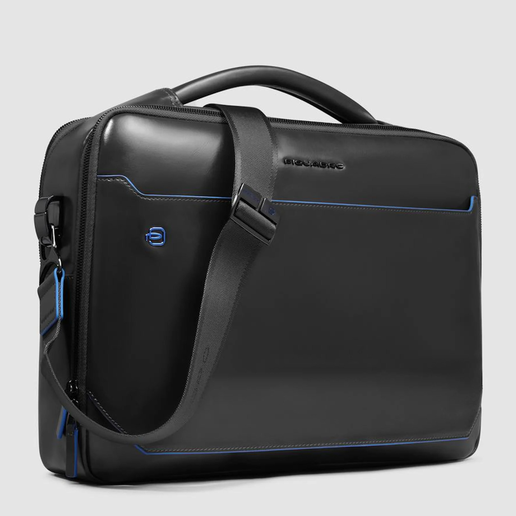 Piquadro Borsa porta pc e iPad®Pro 12,9” in pelle personalizzabile con protezioni antiurto e RFID